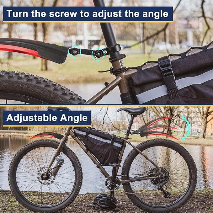 Guardabarros ajustable delantero y trasero para bicicleta de montaña miniatura 5