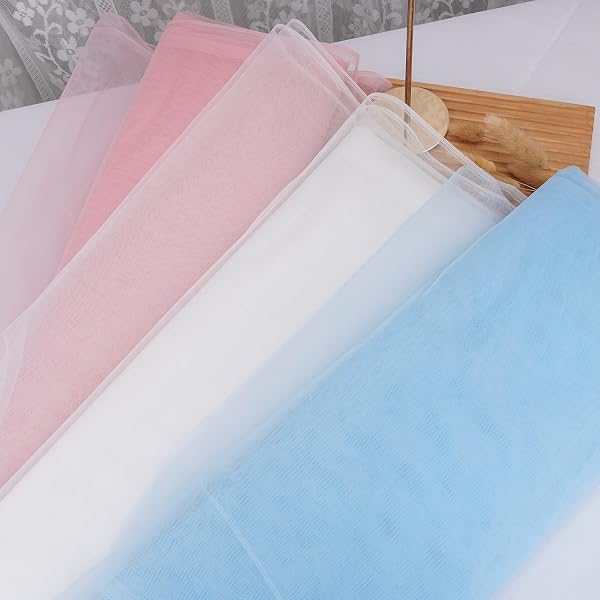 63 inch×10 Yards Tulle Fabric Bolts Spool, Polyester Netting Light Pink Tulle Rolls for Birthday Party Backdrop Wedding Decor Baby Shower DIY Sewing Crafts & Gift Wrapping - 2