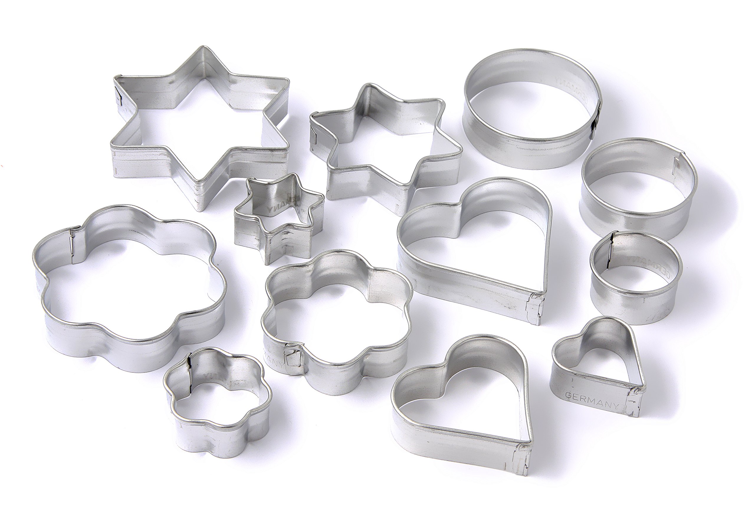Zenker VE20 4409 12 Cookie Cutters 4 x 3 cm Tin Plate