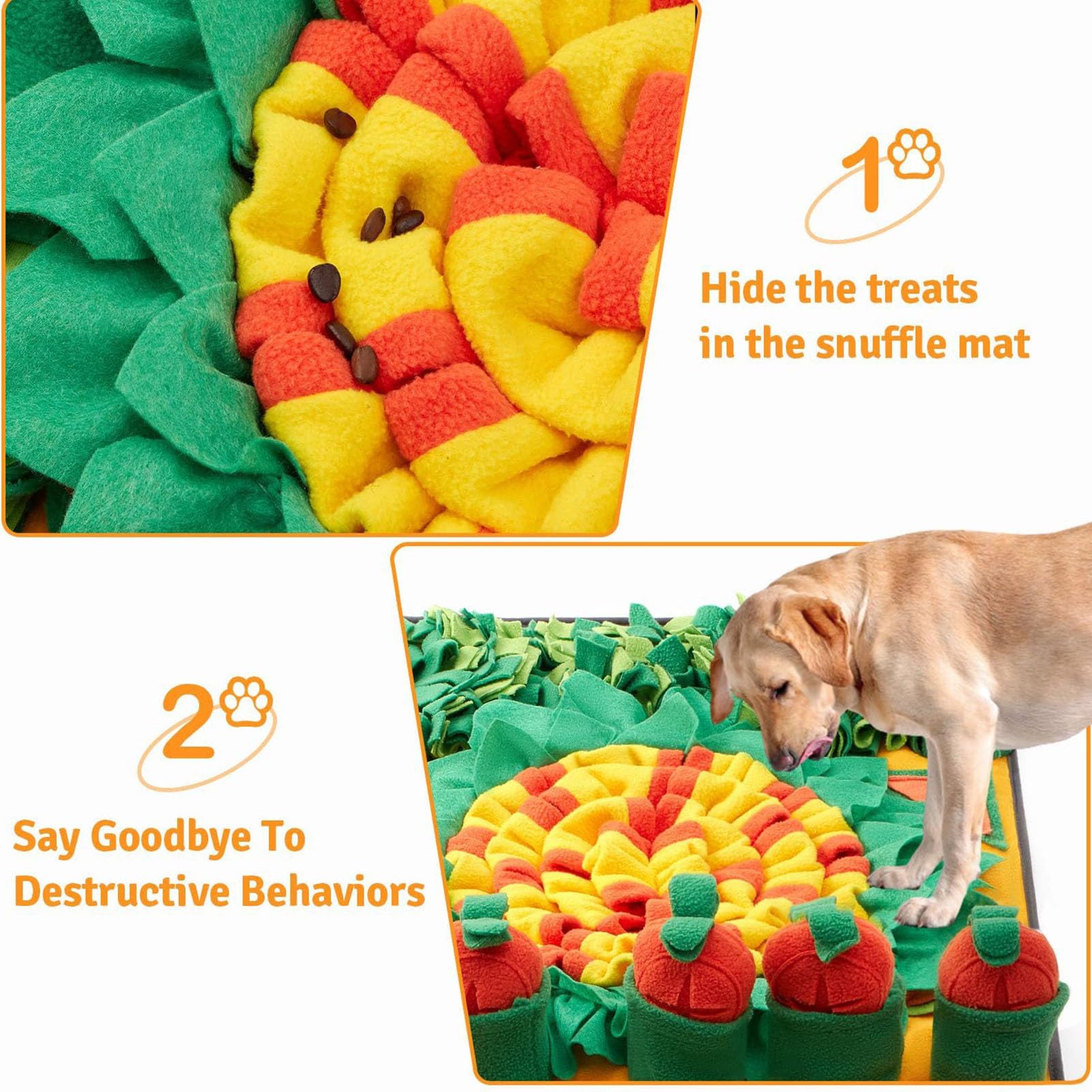Tapis de Reniflement pour Chien Distributeur de Nourriture Lent Pliable