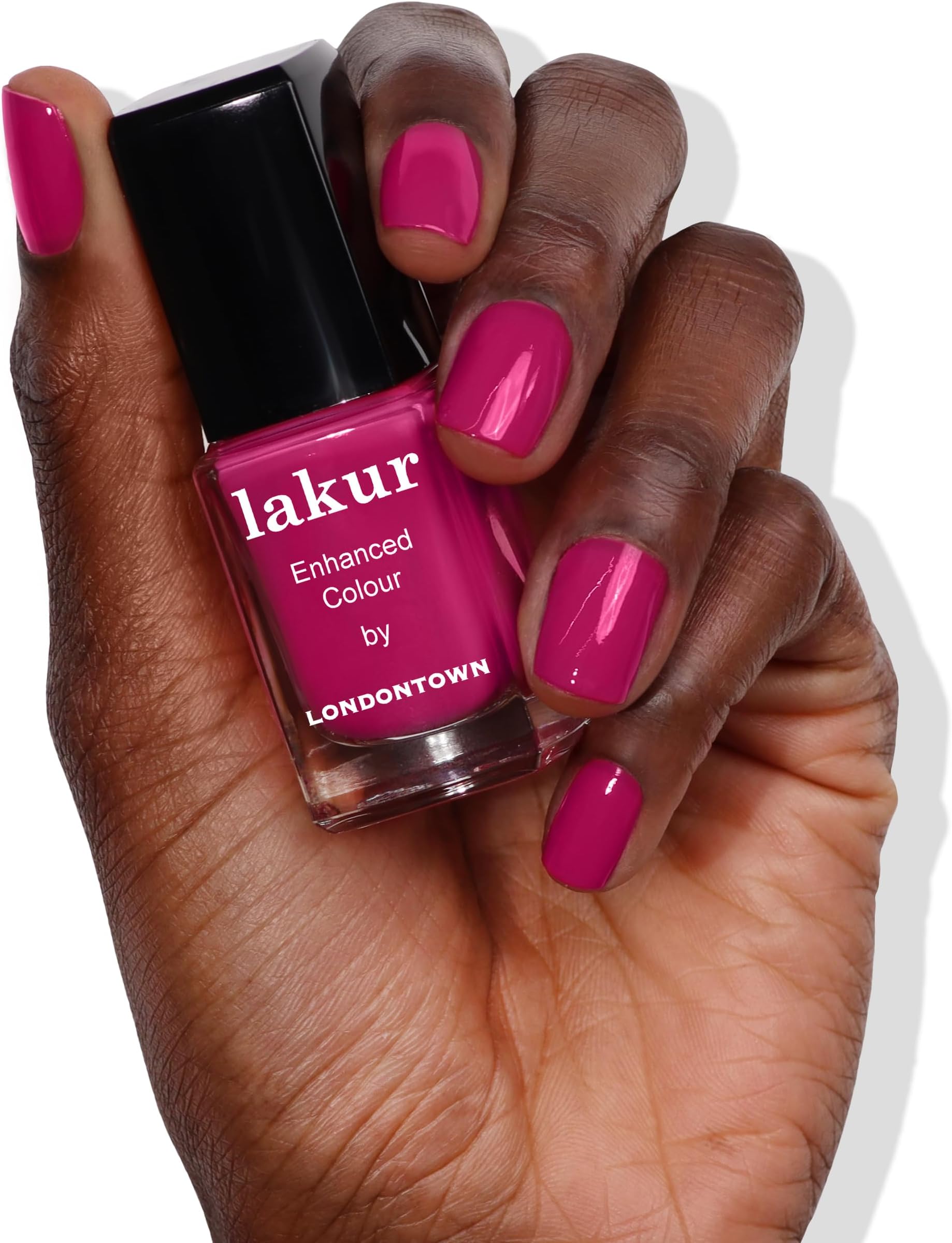lakur Nail Polish - Chip-Resistant, Non-Toxic, Conditions & Hydrates Nails | Glossy Fruity Sangria Purple, Teeny Kini, .40 fl oz