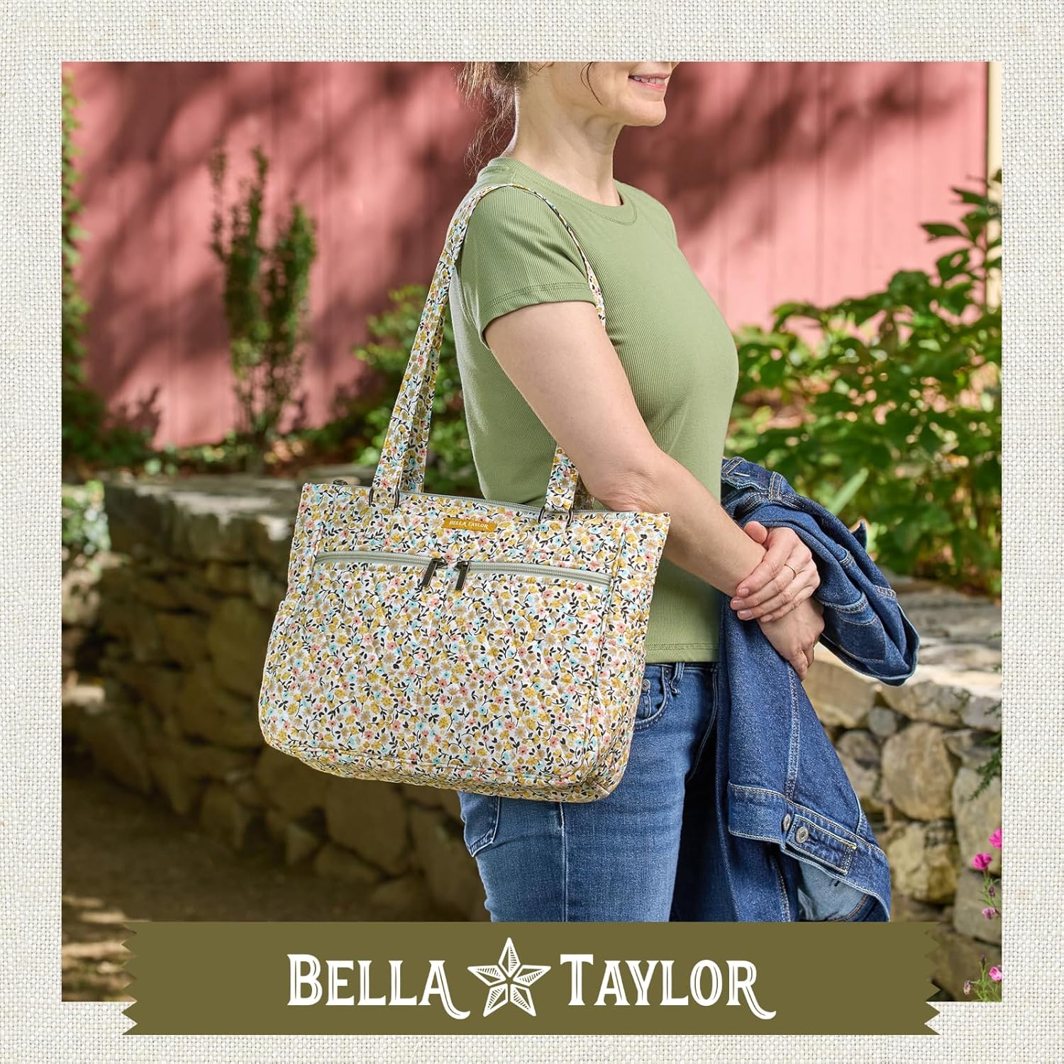 Bella Taylor Everyday Tote | Lightweight Quilted Fabric Handbags for Women