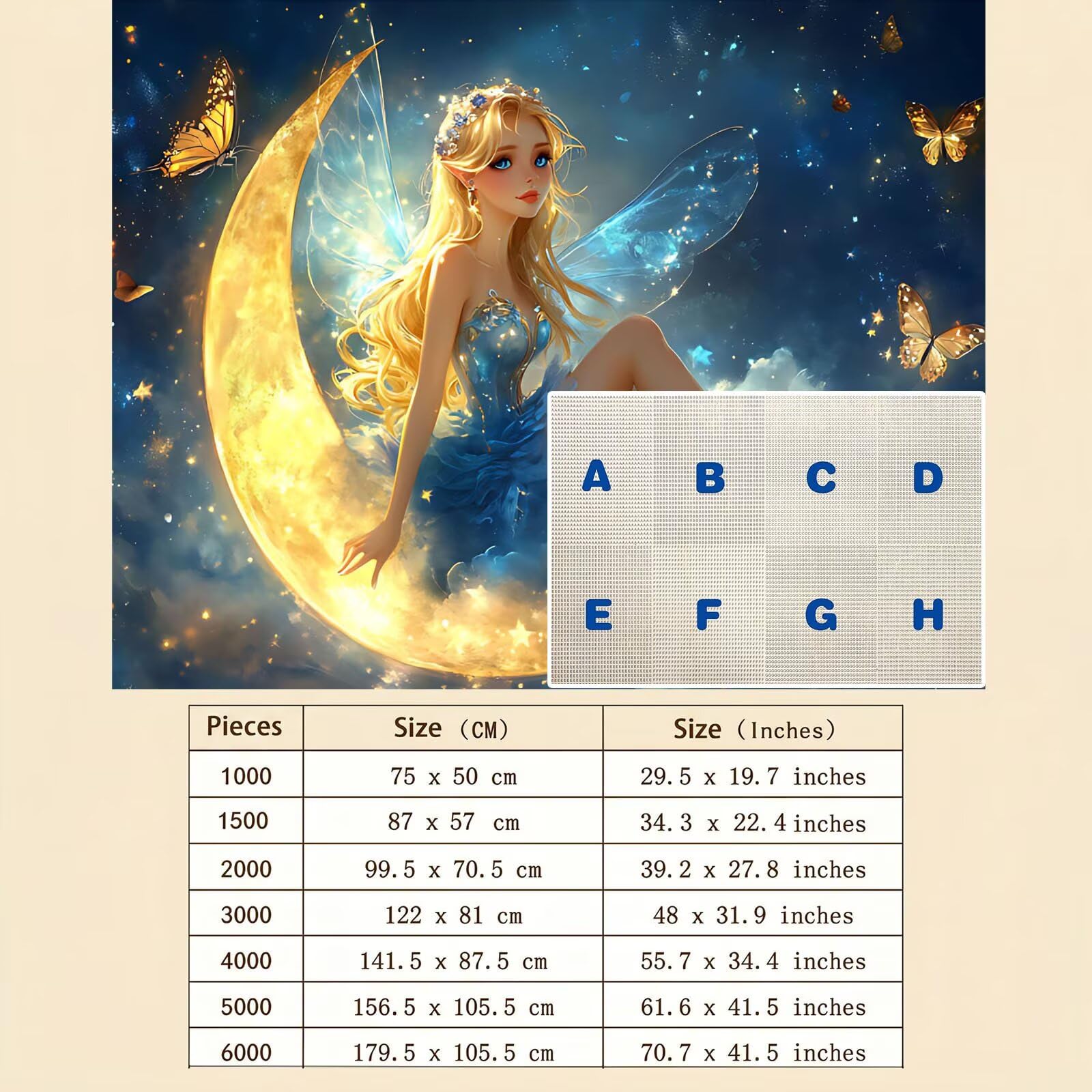 Bellezza luna Puzzle 1500 Pezzi per Adulti, Puzzle in Legno - Collezione Classica con Poster Incluso - Sfida di Concentrazione e Passatempo Antistress, Gioco Educativo per Famiglia, 87 x 57 cm f0-740