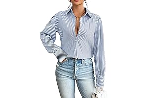 Zeagoo Tops for Women - Stylish Printed Button-Down Blouses