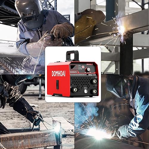 Miniatura 7 de Soldador MIG 110V, Soldador de núcleo de flujo 135A Flux MIG/Lift TIG/Stick Máquina de soldadura 3 en 1 Inversor IGBT con sinergia y equipo de