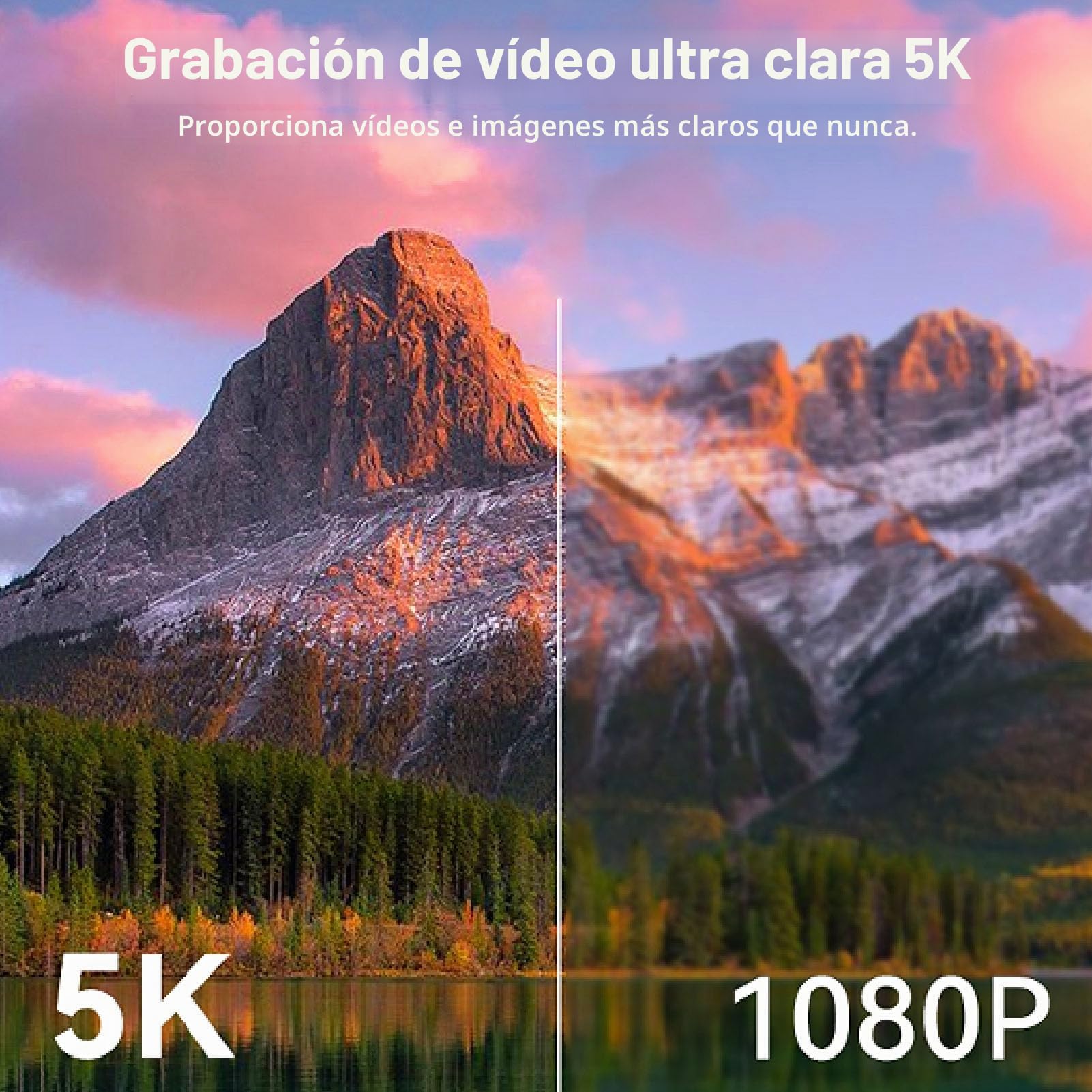 BuyWeek Cámara Digital 5K 75MP con WiFi, Cámara de Vlogging HD con Enfoque Automático y Zoom de 18X con Pantalla Abatible de 180° de 3 Pulgadas, Modo Belleza, Luz de Relleno LED (Blanco)