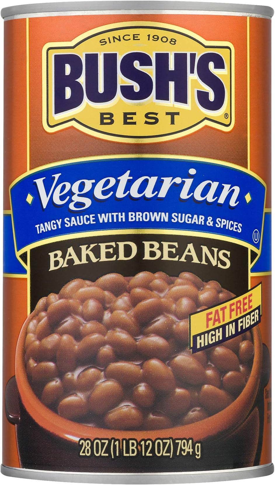 Bush's Best Baked Beans, Vegetarian, 28 Oz (Pack-4)