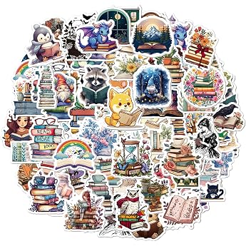 100 Pieces Book Stickers Motivational Reading Stickers Waterproof Aesthetic Stickers Vinyl Reading Stickers for Books Scrapbooks Water Bottles Laptops Luggage