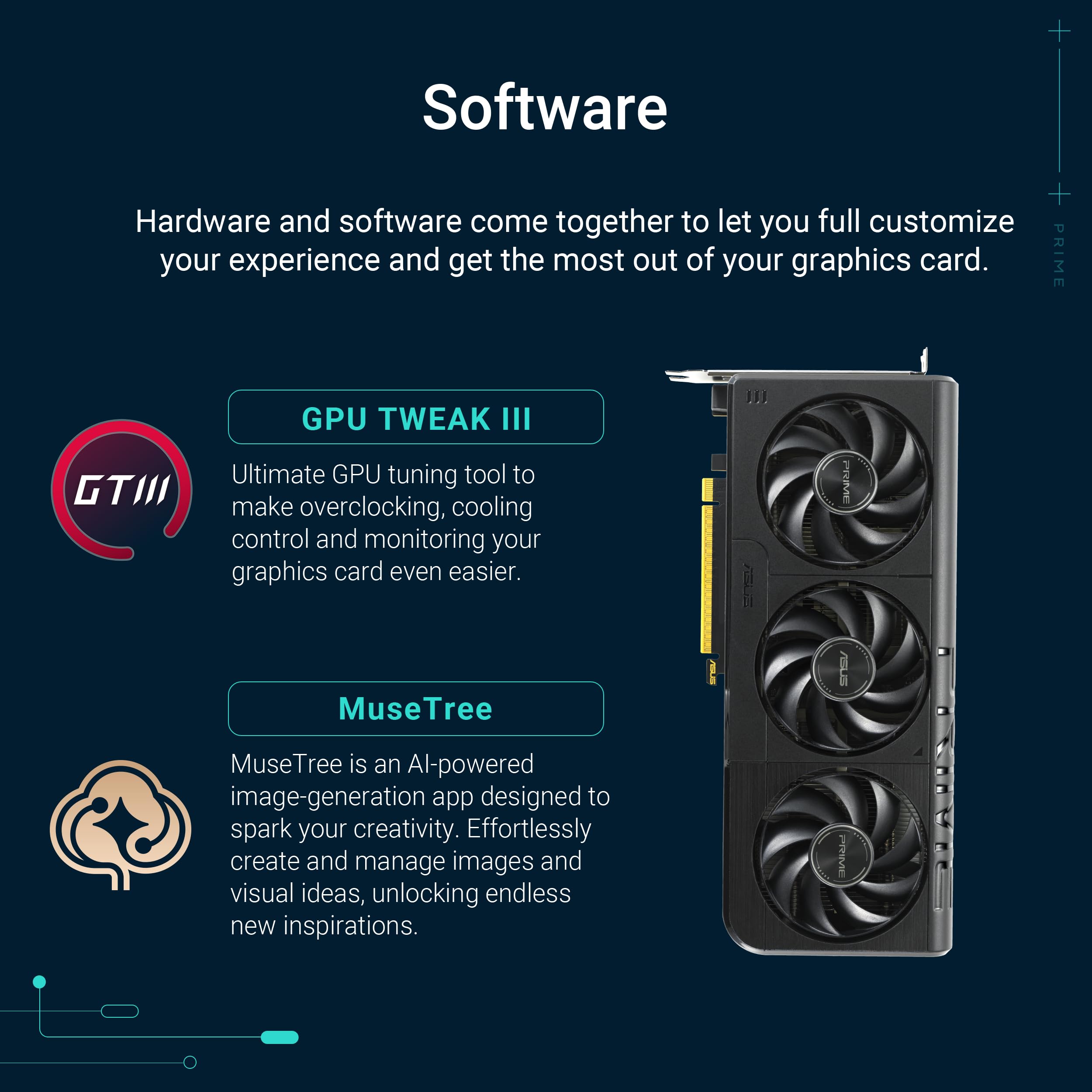 ASUS The SFF-Ready Prime GeForce RTX™ 5060 8GB GDDR7 OC Edition Graphics Card (PCIe® 5.0, 8GB GDDR7, HDMI®/DP 2.1, 2.5-Slot, Axial-tech Fans, Dual BIOS)
