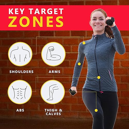 Miniatura 6 de Walk at Home Juego de pesas de mano Happy Walking para mujeres u hombres, pesas de 2 libras, cada mancuerna de neopreno para caminar para