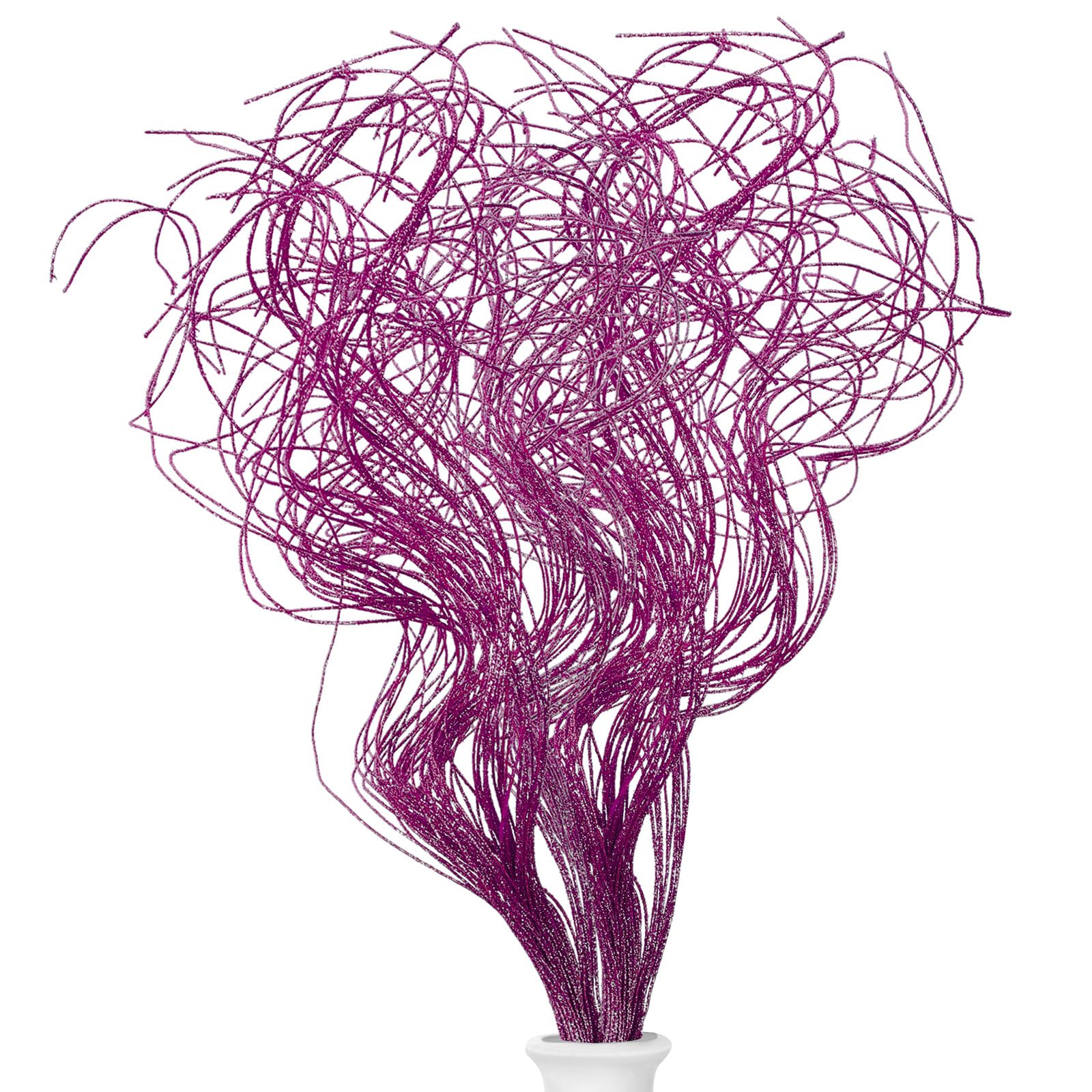Branches de Noël Ting Ting bouclées violettes pour grand vase