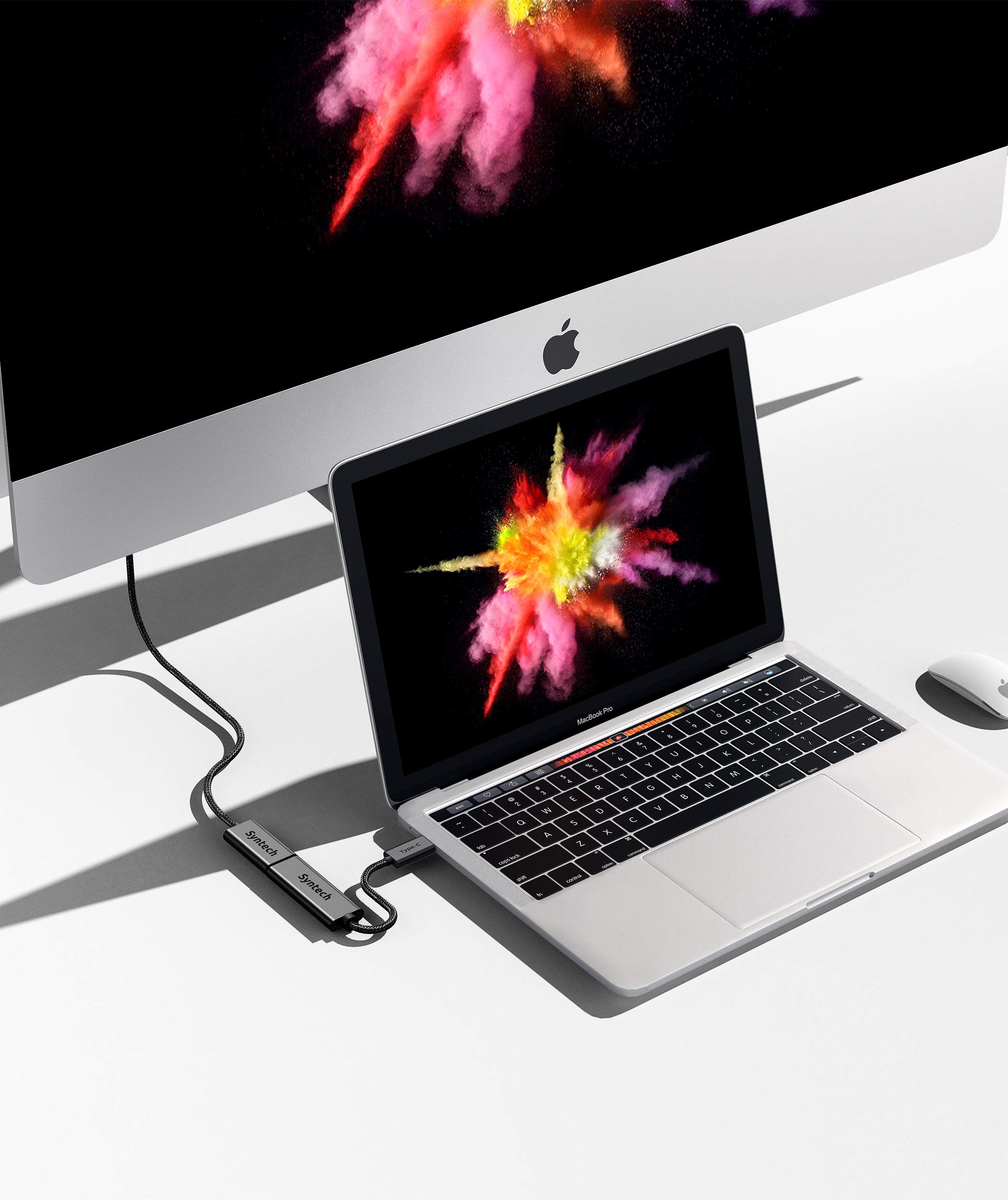 Syntech Thunderbolt 3, cavo adattatore da USB C a HDMI, compatibile con MacBook Pro, MacBook Air, iPad Pro, Samsung Galaxy S10, S9, Dell XPS 13, 15 e altri