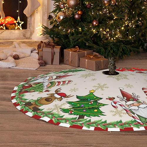 Miniatura 6 de Falda de árbol de gnomo de Papá Noel de 36 pulgadas para Feliz Navidad, Halloween, vacaciones, Año Nuevo, Navidad, fiesta, árbol, decoración,
