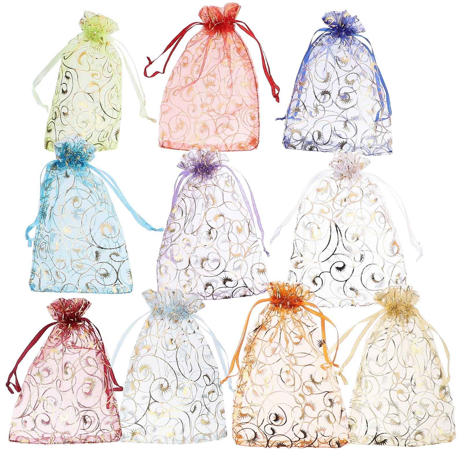 Bolsas de organza fáciles de abrir con cordón para regalos POPETPOP