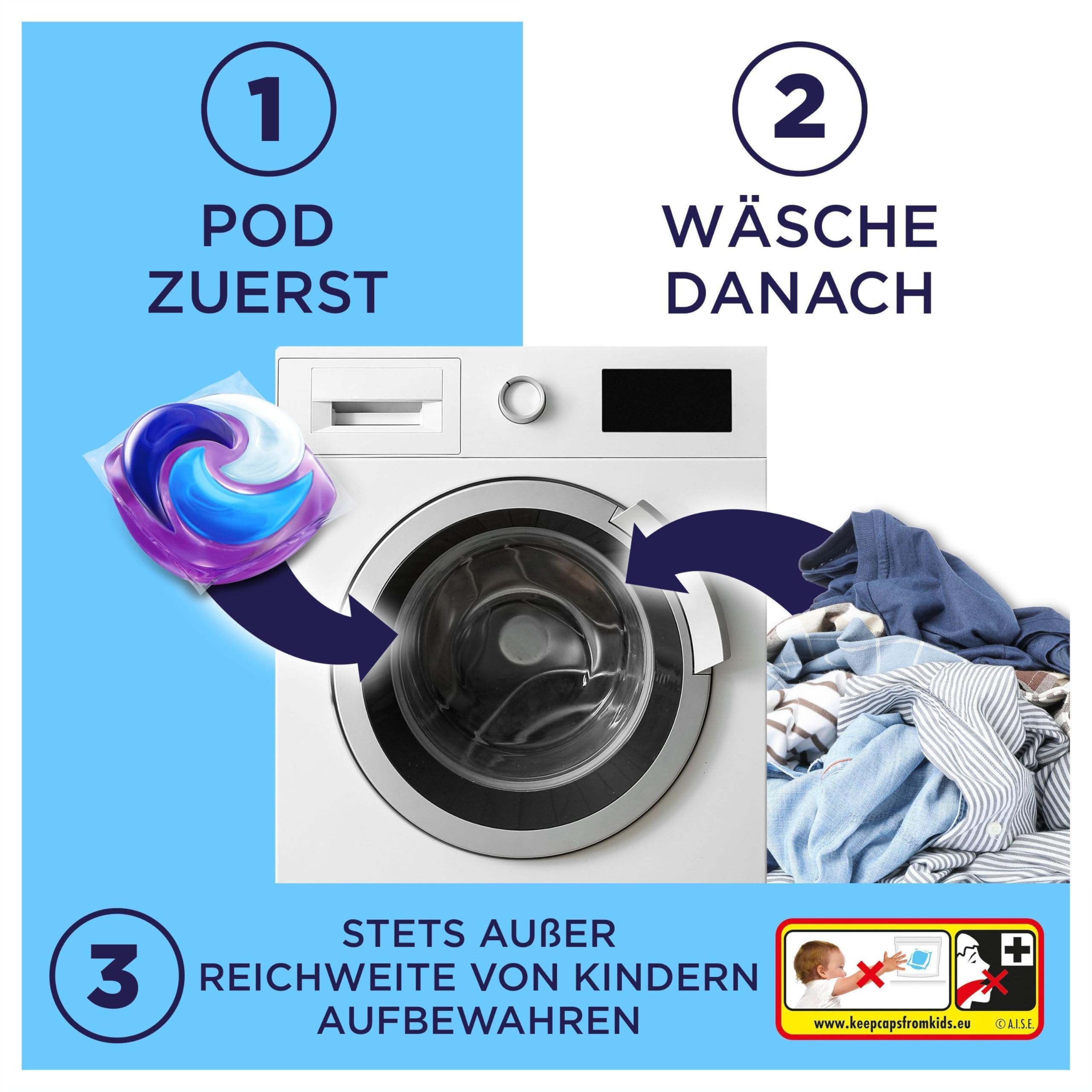 Lenor Pods Color Waschkapseln Waschmittel 100 Waschladungen, Amethyst Blütentraum, Lang Anhaltende Frische Und Extra Geruchsabwehr