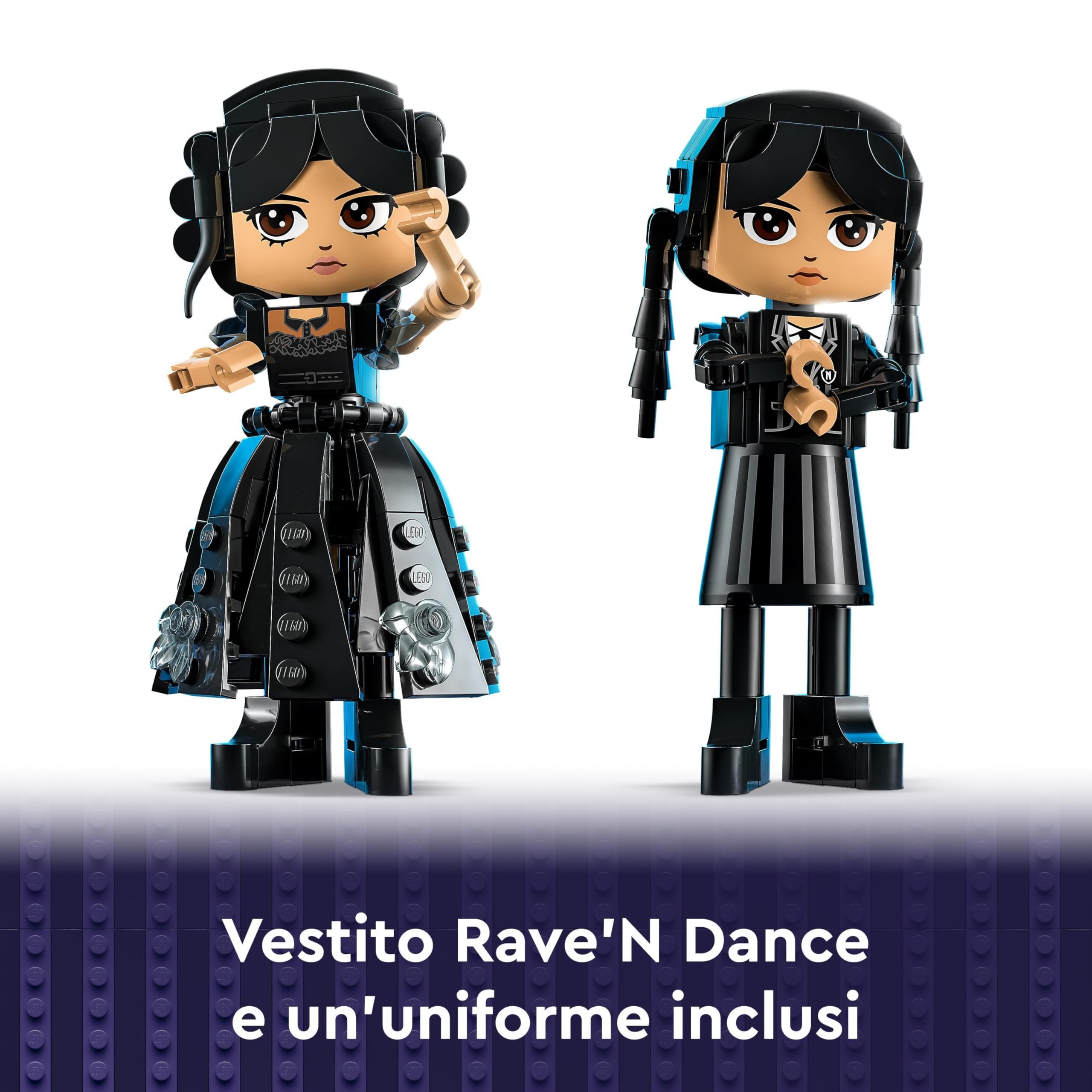 LEGO Wednesday Personaggio di Mercoledì Addams, Modellino da Costruire di Personaggio Snodabile con Mano e Accessori, Giochi Creativi per Bambini e Bambine da 10 Anni, Regalo da Collezione 76780