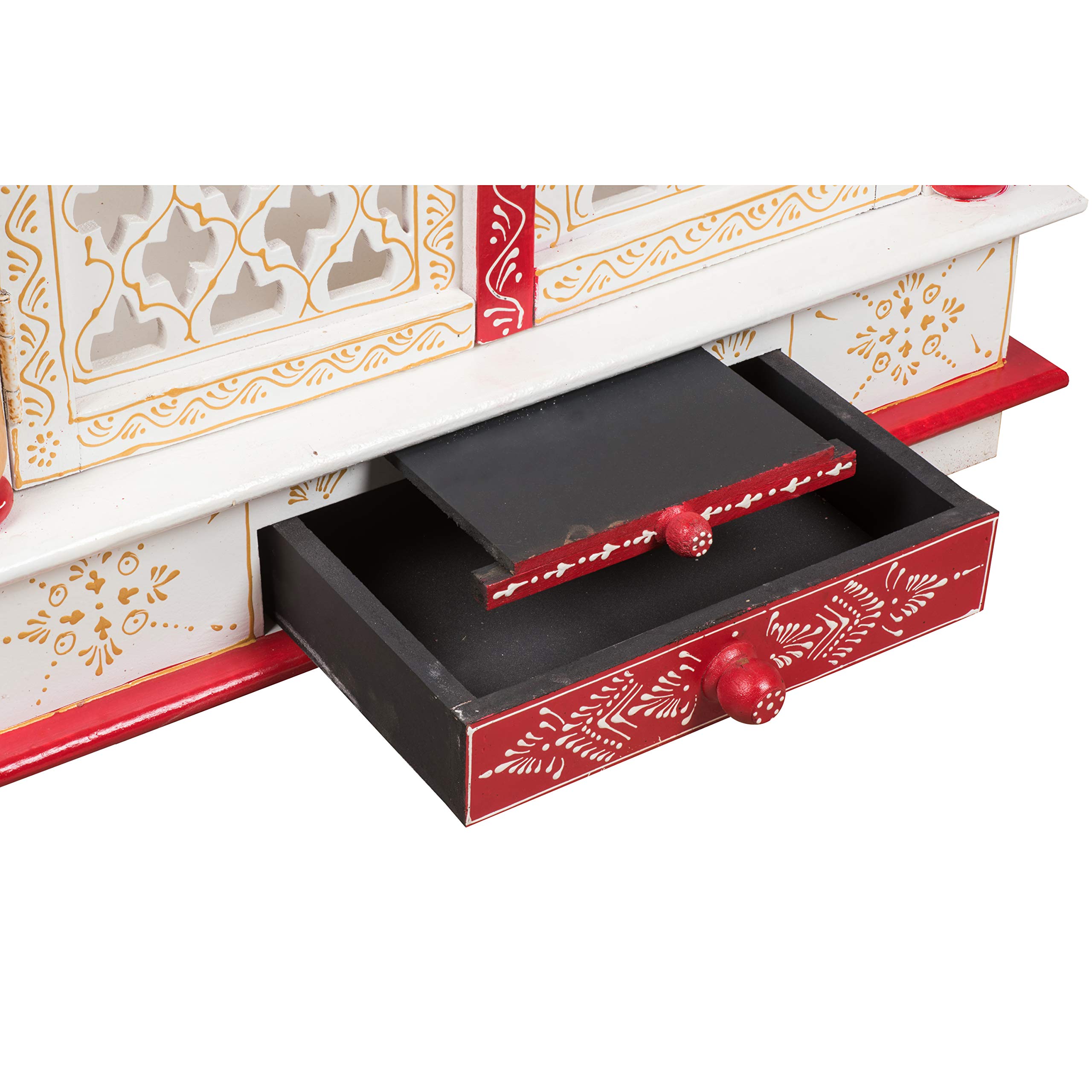 Kamdhenu art and craft Wood Home Religious Temple (22 x 11 x 28 inch, Multicolor) Standard - Image 3 thumbnail