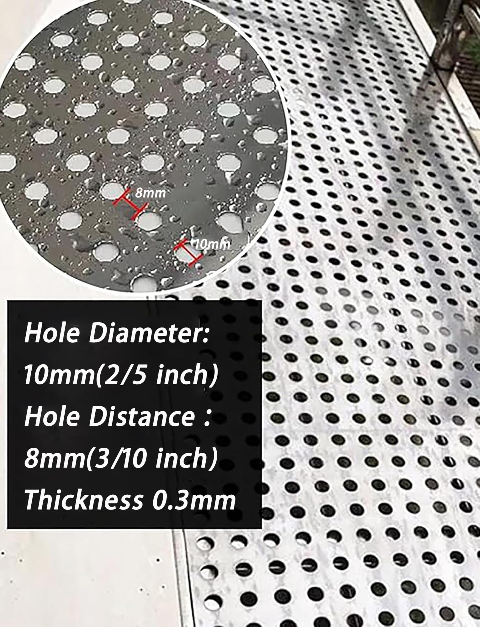 Pannello decorativo perforato in rete metallica – Schermo funzionale per Guardra & Flower Stand, elegante pannelli per la privacy per esterni, resistente alla ruggine, design versatile