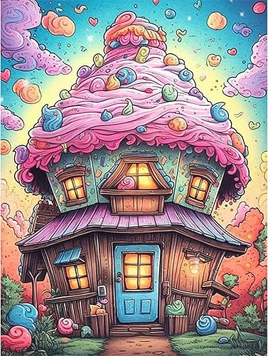 Miniatura 8 de Kits de pintura de diamantes 5D para adultos, kit de arte de diamantes de flor de búho de fantasía para adultos, kits de arte de gemas de diamantes