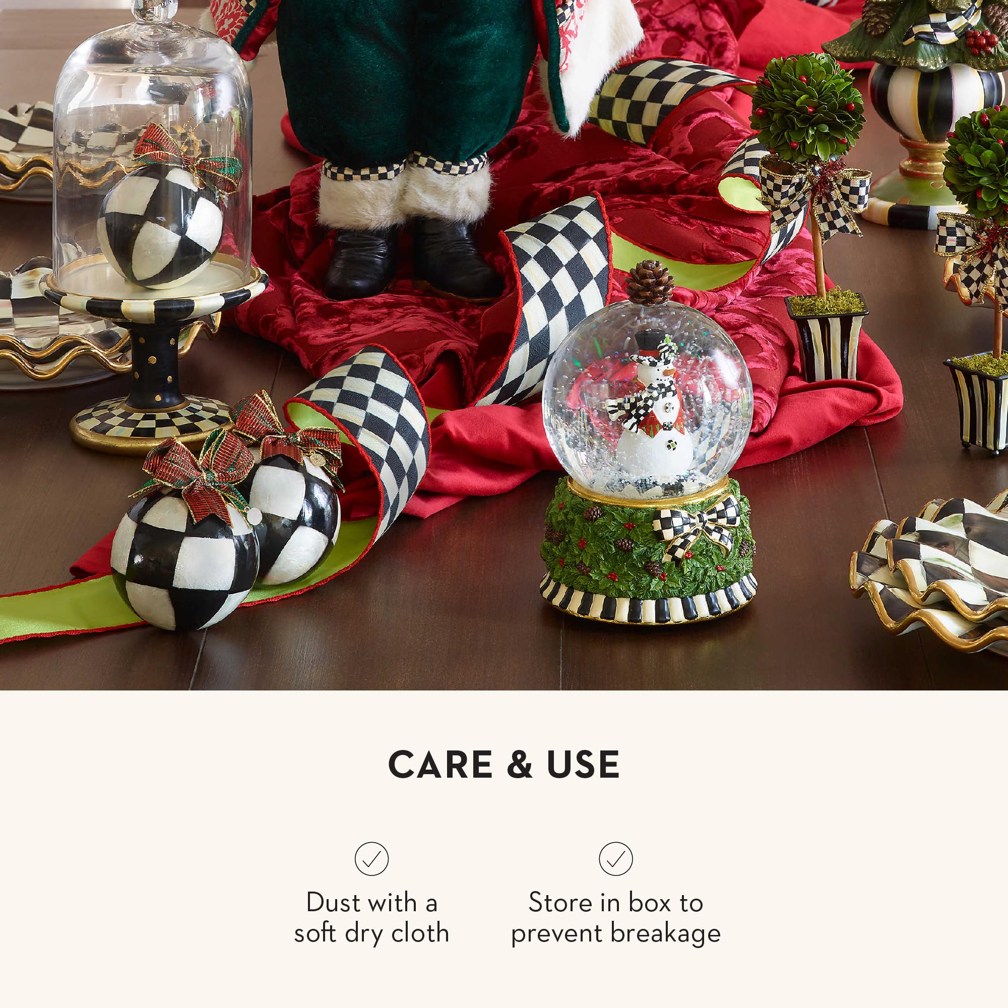 Mackenzie Childs マッケンジーチャイルズ スノードーム Amazon.com: MACKENZIE-CHILDS Snow Globe, Christmas