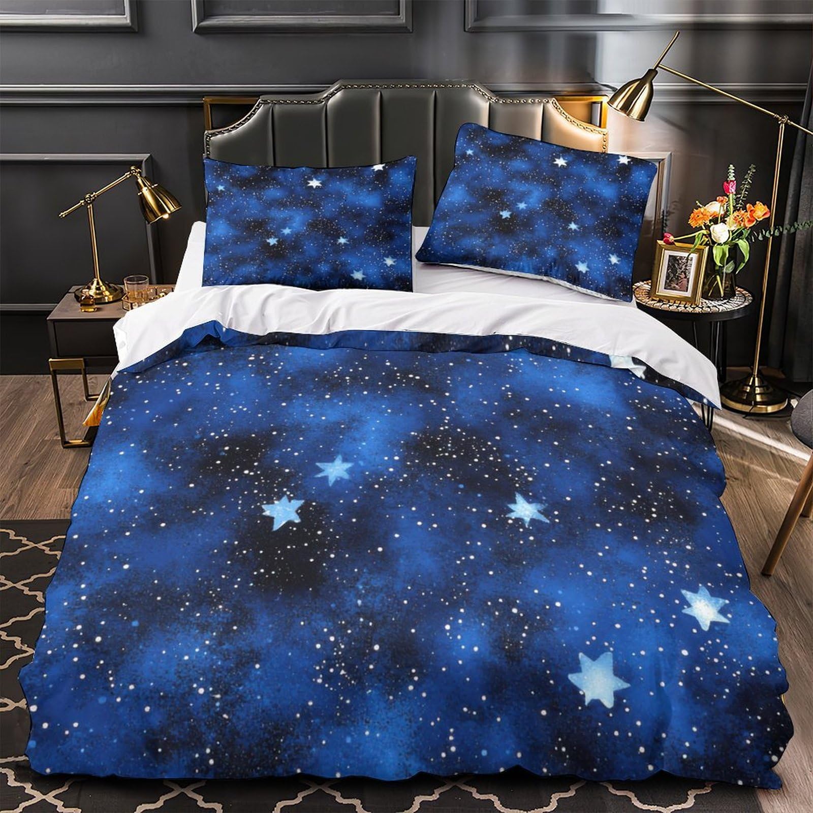 Parure de Lit Cosmique 3D pour Chambre d'Ado et Adulte Célibataire