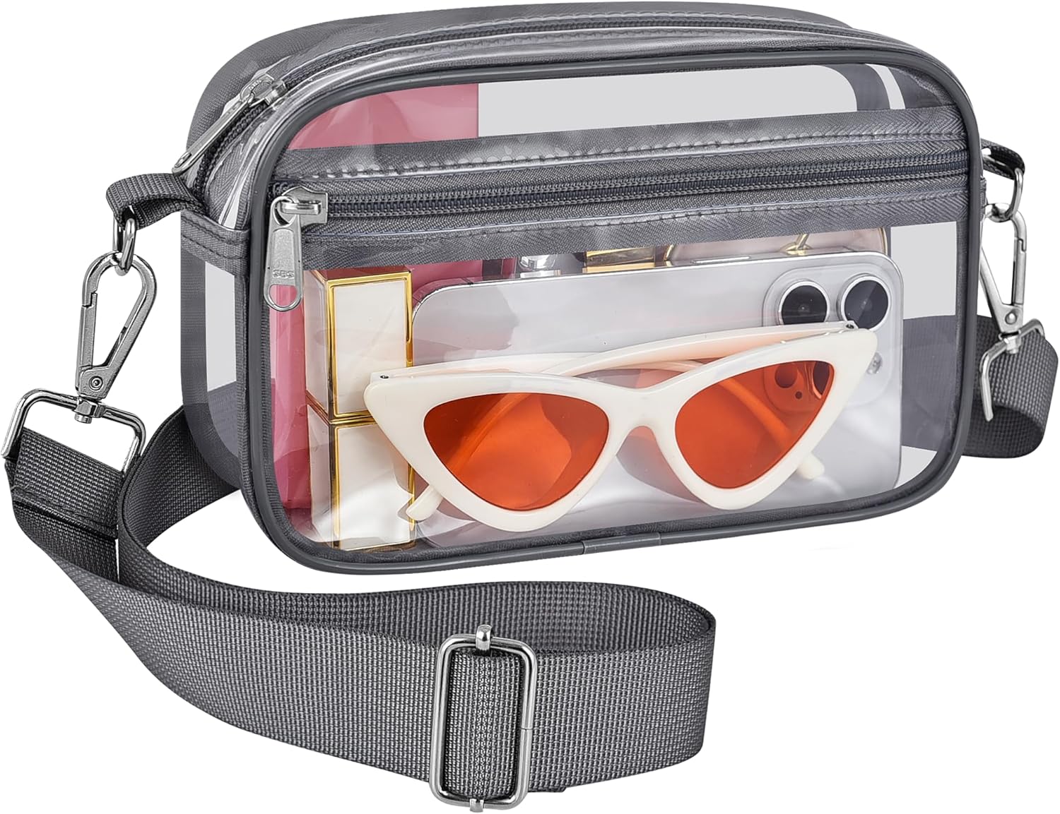 Bagenius Clear Purse Stadium Approved, Sports fan Handbag Purses with Adjustable Strap for Stadium Events, Work and Concert