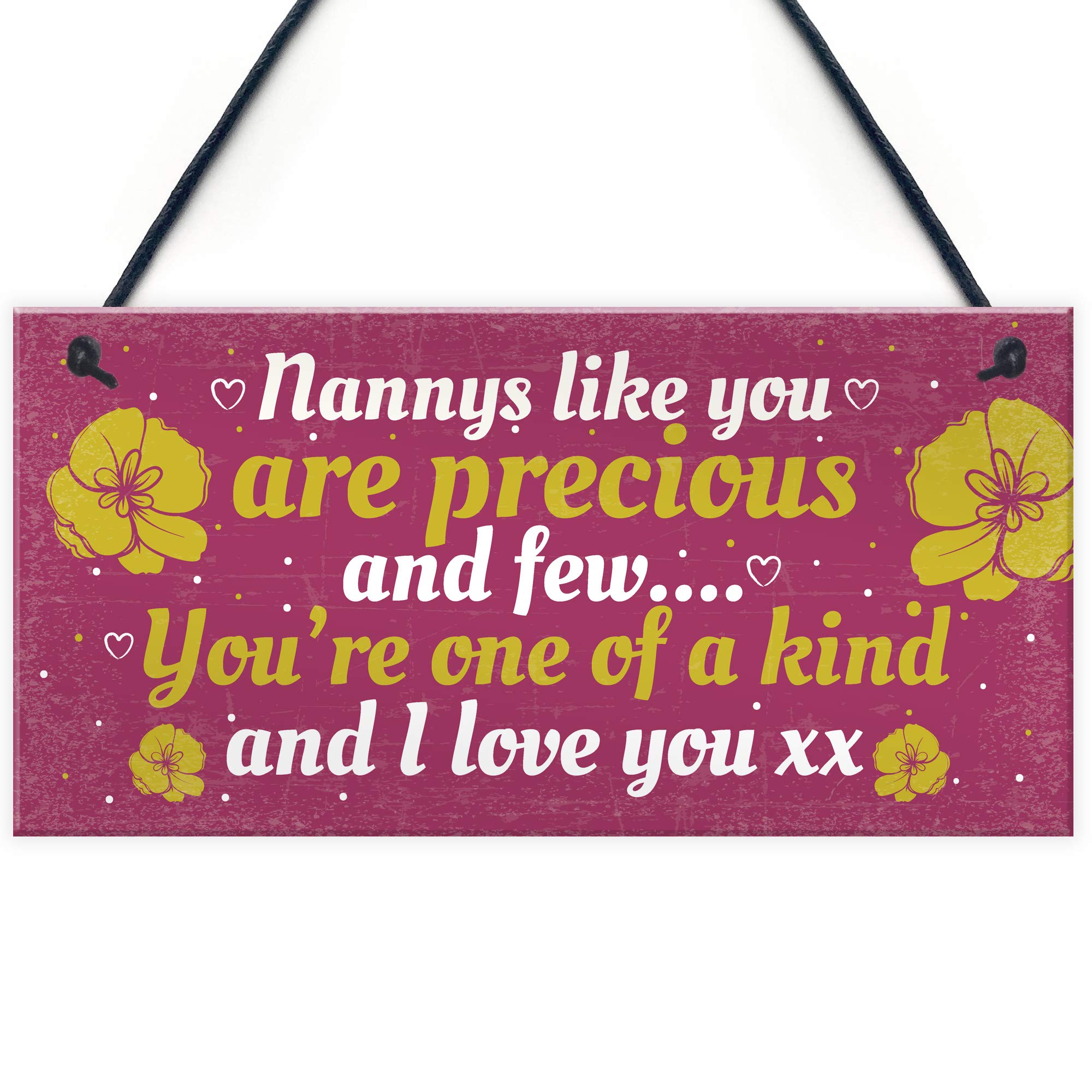 Red Ocean Special Gifts for Nanny Nan Granny Grandma Hanging Plaque Sign Birthday Christmas Xmas