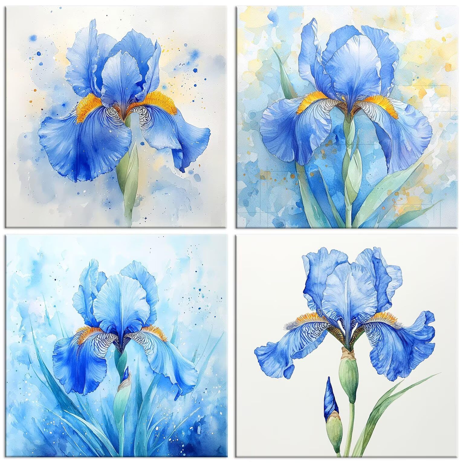 QIANLUOO Diamond Painting Kit Iris, Pintar Diamantes Kit 60x60cm f-938