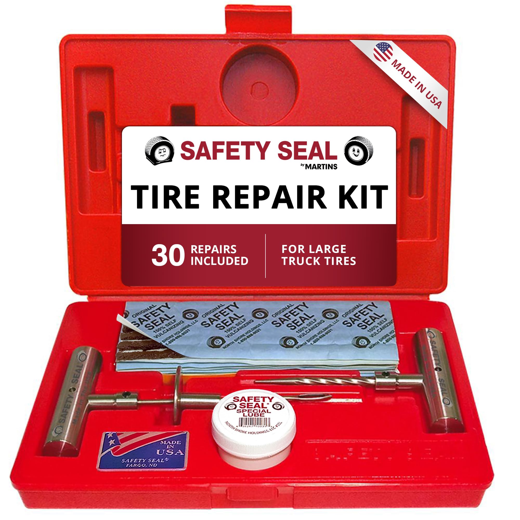 Safety Seal Kit de reparación de neumáticos de Lujo para camionetas de 30 a 8 Pulgadas (20 cm)