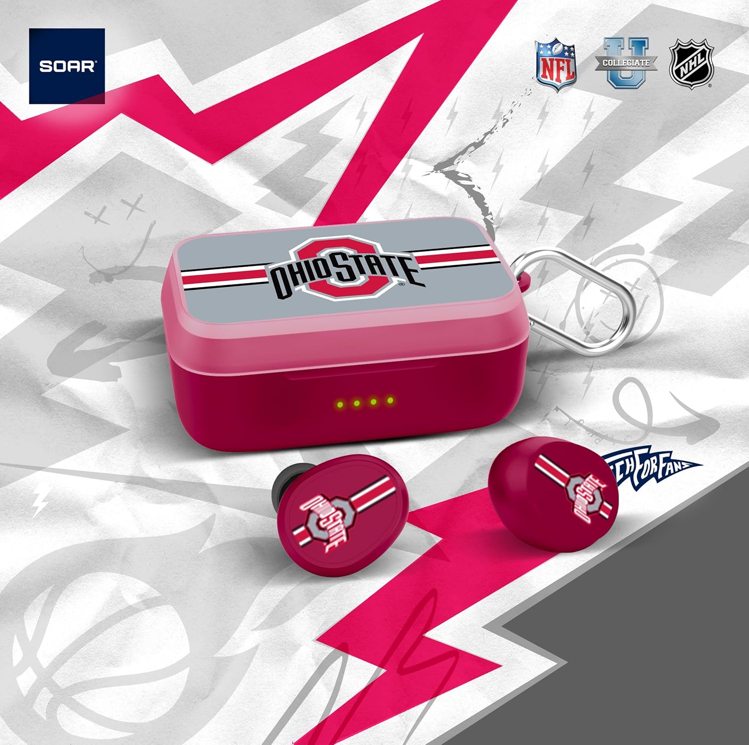 SOAR NCAA Wireless Sport Earbuds: Comfortable Fit & Convenient Charging 11 81hTAc6HPfL. AC SL1500