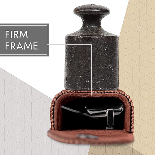 Miniatura 5 de Hard Eyeglass Case With Belt Loop, PU Leather Glasses Case, Eyeglasses Cases, Reading Glass Case, Spectacles Box For Eyeglass, Classic Style Brown