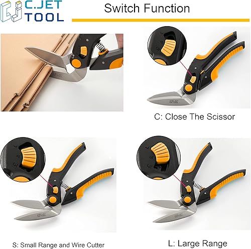 Miniatura 6 de Tijeras resistentes de 10 pulgadas, cortador de alfombras, herramienta industrial multiusos para cartón, cuero, poda, jardinería, acero inoxidable