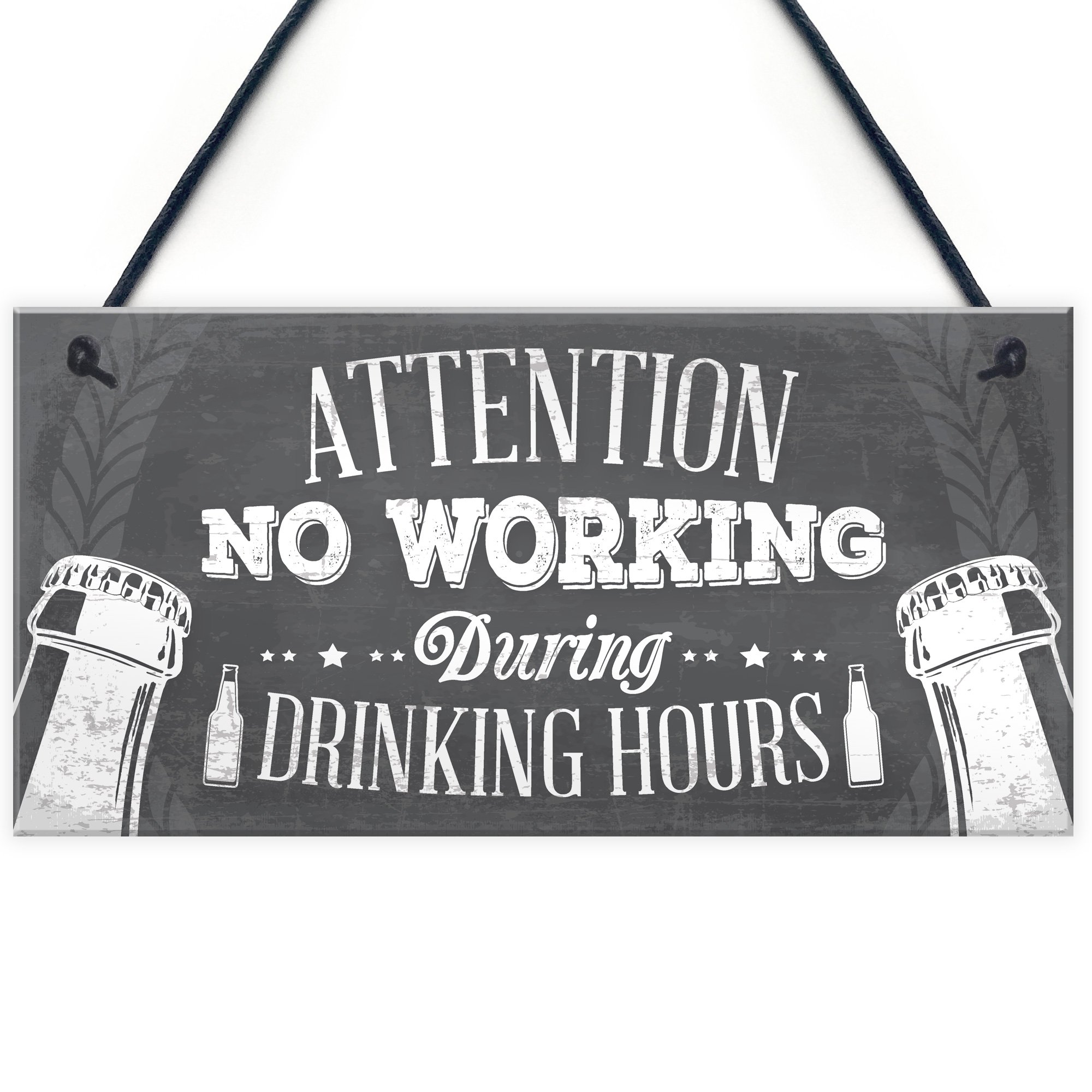 Red Ocean No Working Vintage Beer Plaque Garage Bar Pub Man Cave Retro Sign Gift For Men