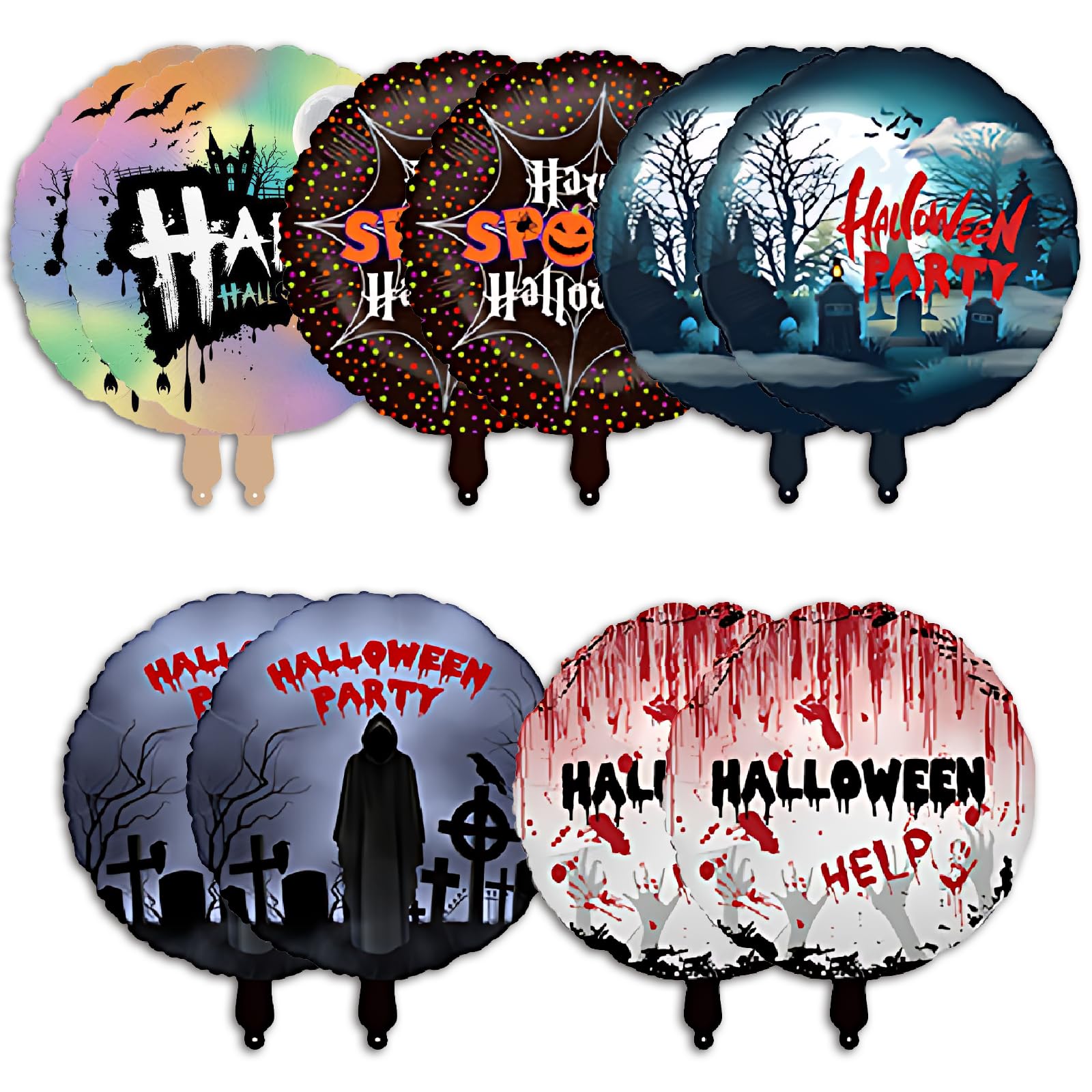 10 PCS Scary Halloween Balloons Sets 23.62in Blood Splatter Party Balloons for Spooky Party Supplies Halloween Theme Decor Halloweens Party Decoration Balloon