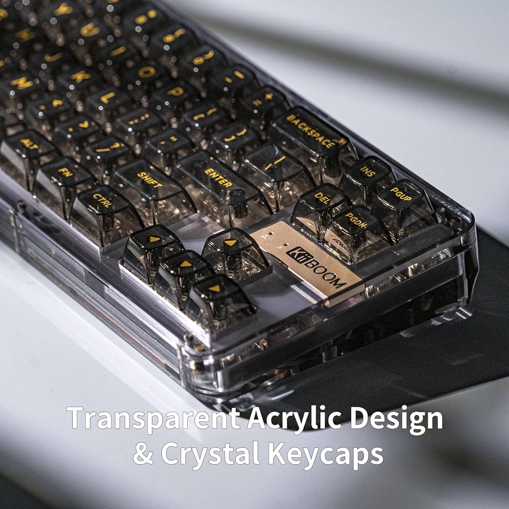 KiiBoom Phantom 68 ゲーミングキーボード 光る 透明 KiiBOOM Phantom 68