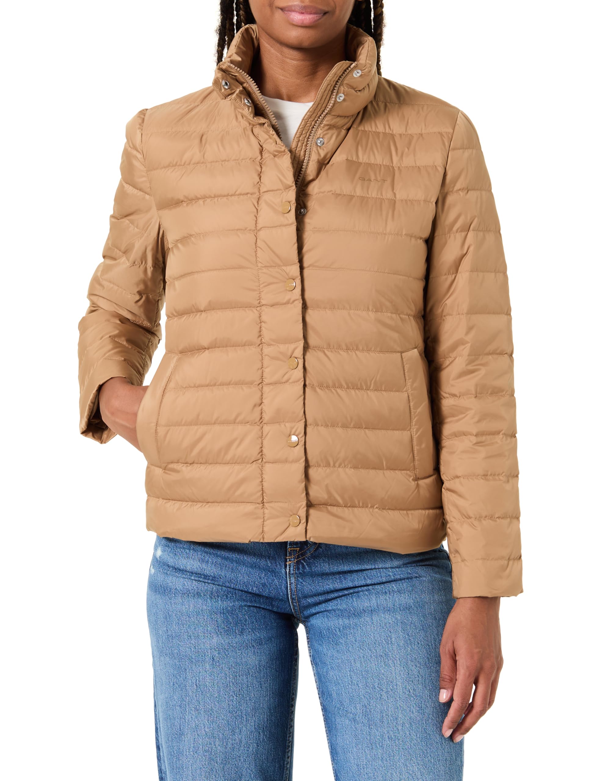 Gant Women's Warm Khaki Light Down Jacket, L