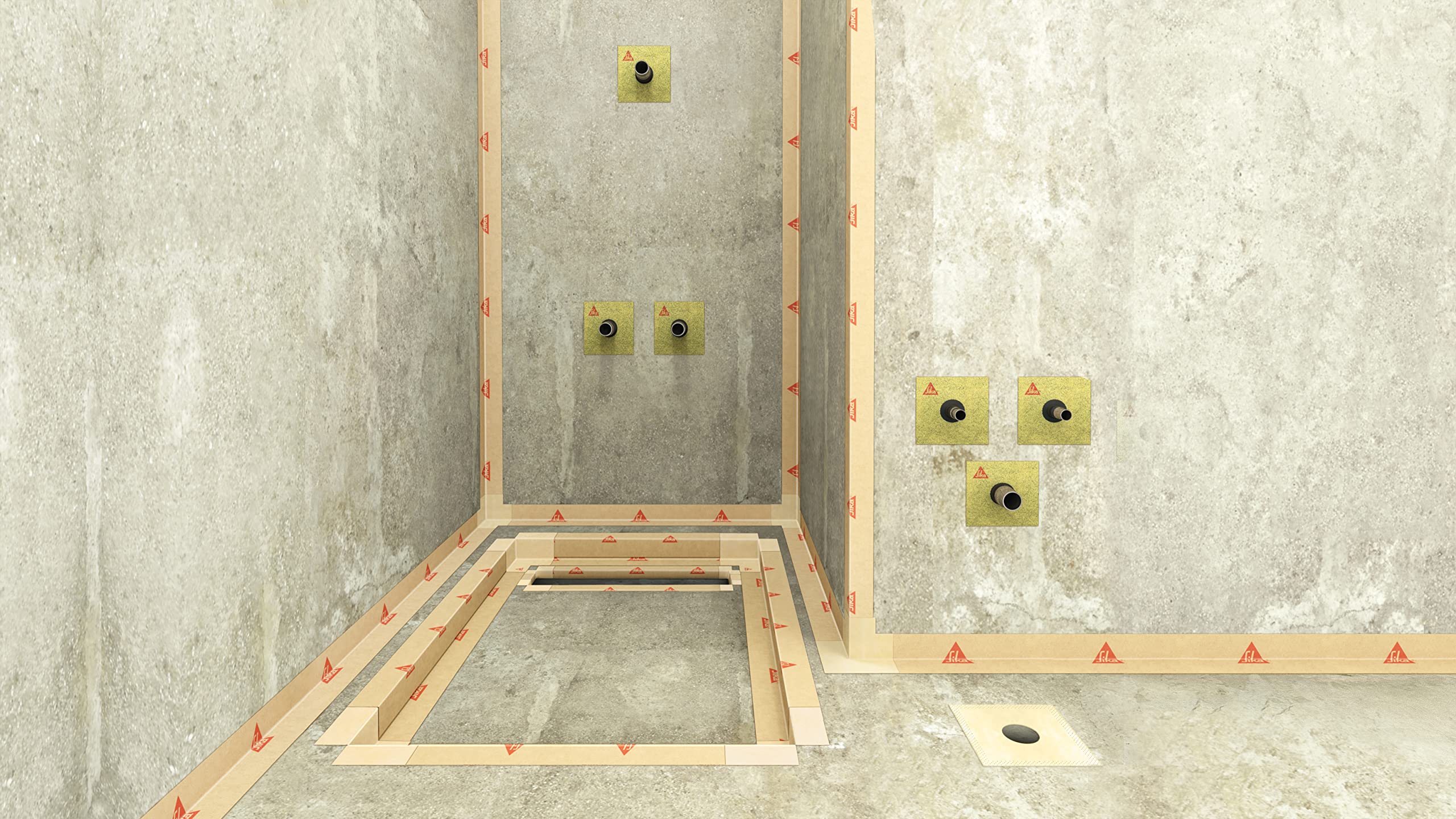 SIKA - Nastro sigillante per piastrelle - SikaSeal Tape S - 5 m | Nastro per giunti e giunti di dilatazione sotto le piastrelle, per ambienti umidi, impermeabile e flessibile