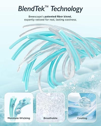 Miniatura 9 de Breescape Juego de sábanas refrescantes tamaño King - BlendTek Tecnología Dry & Cool para personas que duermen con calor y sudores nocturnos,