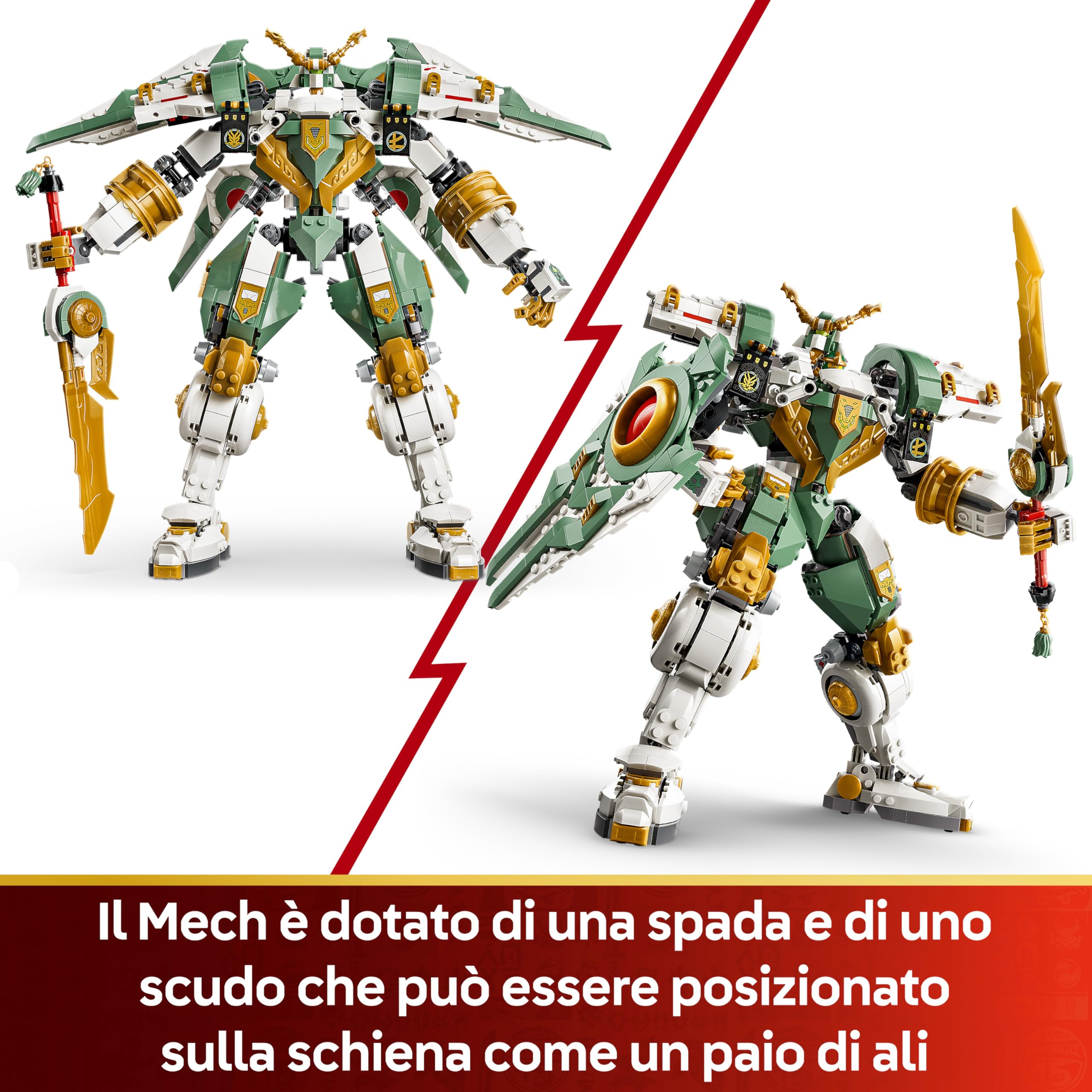 LEGO NINJAGO Mech Titano di Lloyd - 15° Anniversario - Giocattolo Ninja con Action Figure con Scudo e Spada, e Minifigure da Collezione - Regalo per Bambini, Ragazzi e Fan da 14 Anni in Su - 71860