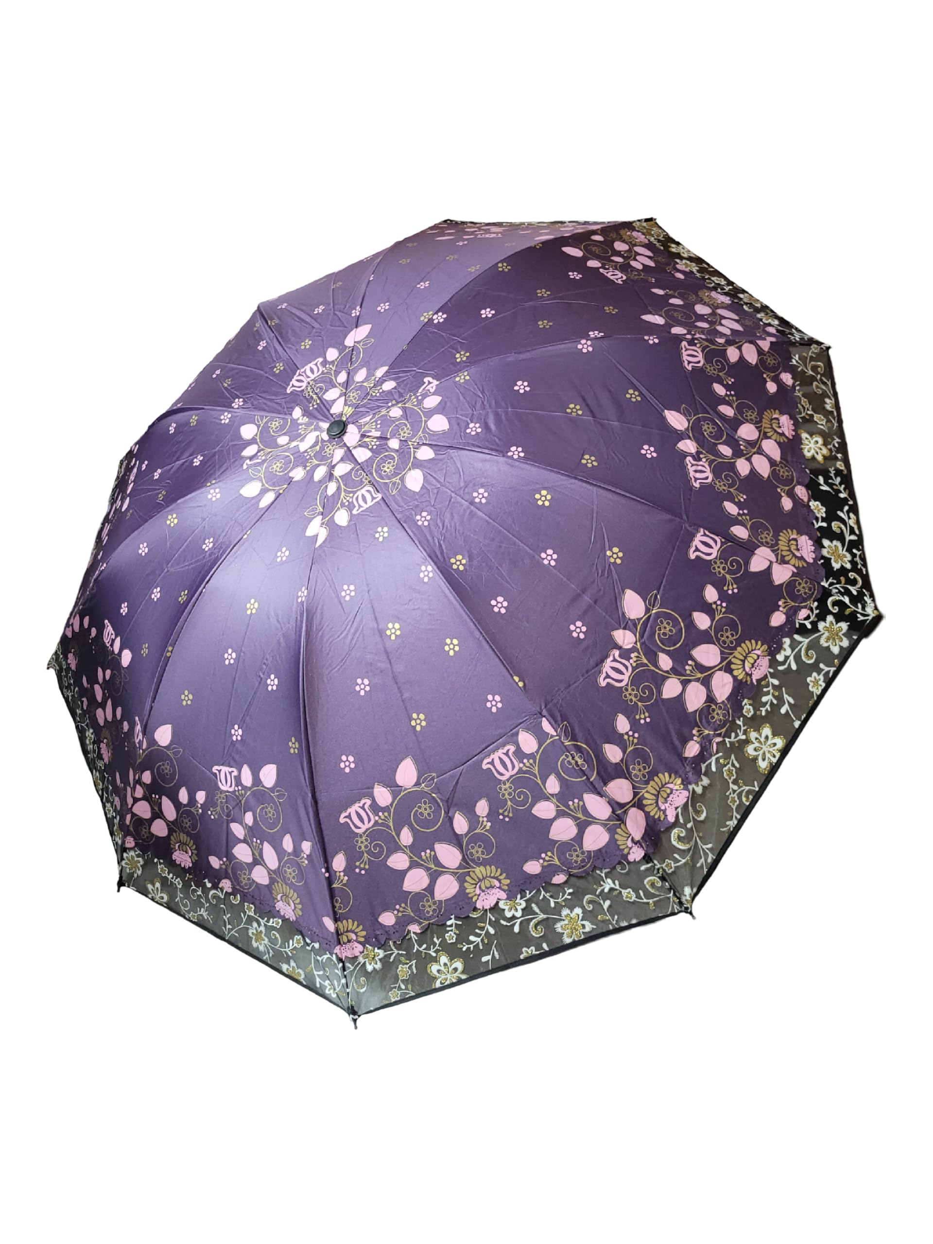 4-Fold Designer Stylish Umbrella for Women & Girls (Random Colour)-picture-45