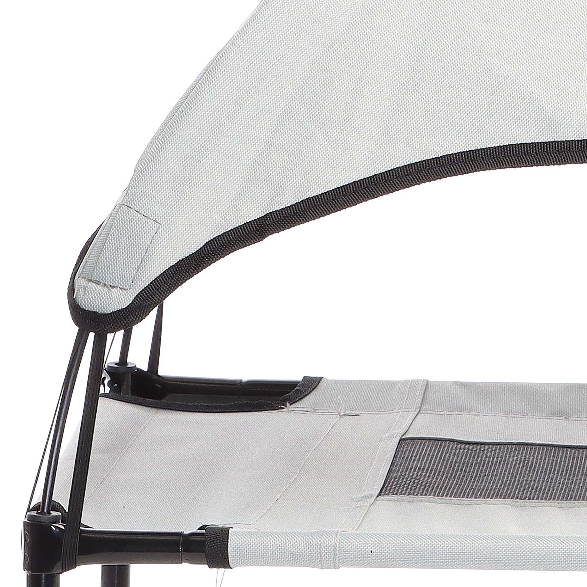 WilTec Hamaca Mascotas Cama Perros Gatos Relax Jardín Outdoor Protección Solar Sombrilla Animales XL Gris