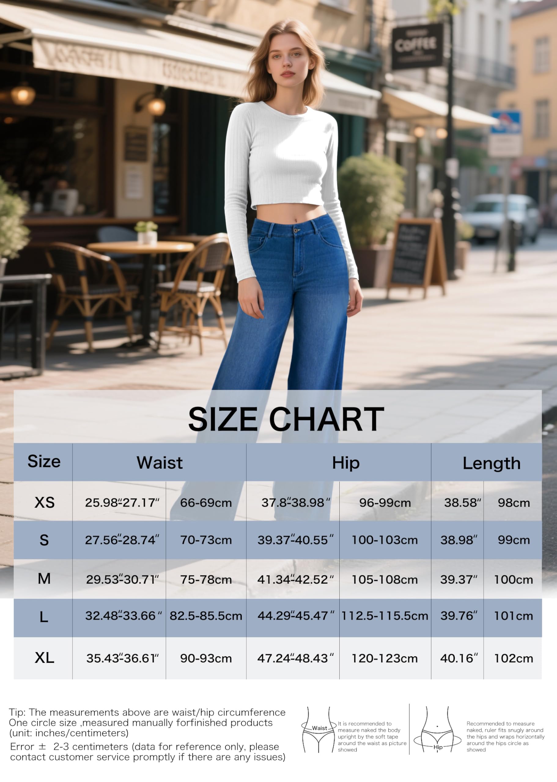 LaiEr Damen Jeans mit Weite Bein mit klassischem Knopf und Reißverschlussfront Design,Geradem Schnitt,Lockerer Passform,Hochelastische Denimhose,Geeignet für Freizeit,Yoga und Fitness
