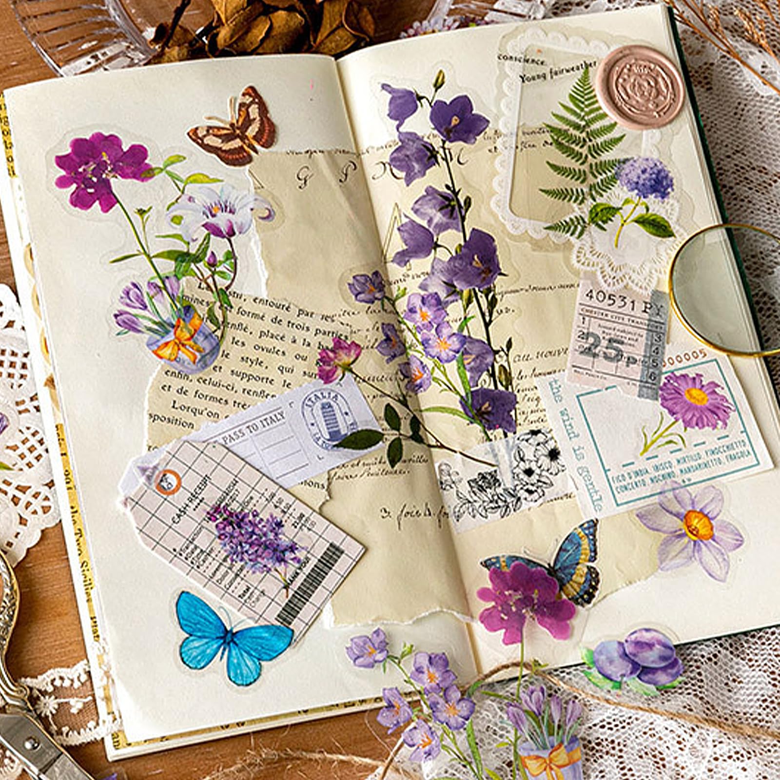 Journamm 40 pz/pacco Kawaii Washi Adesivi Journaling Cancelleria FAI DA TE Scrapbooking Decor Album di Foto Materiali Creativi Adesivi  21