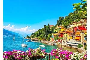 HUADADA 1000 Piece Puzzle for Adults featuring the Picturesque Lake Como, Italy