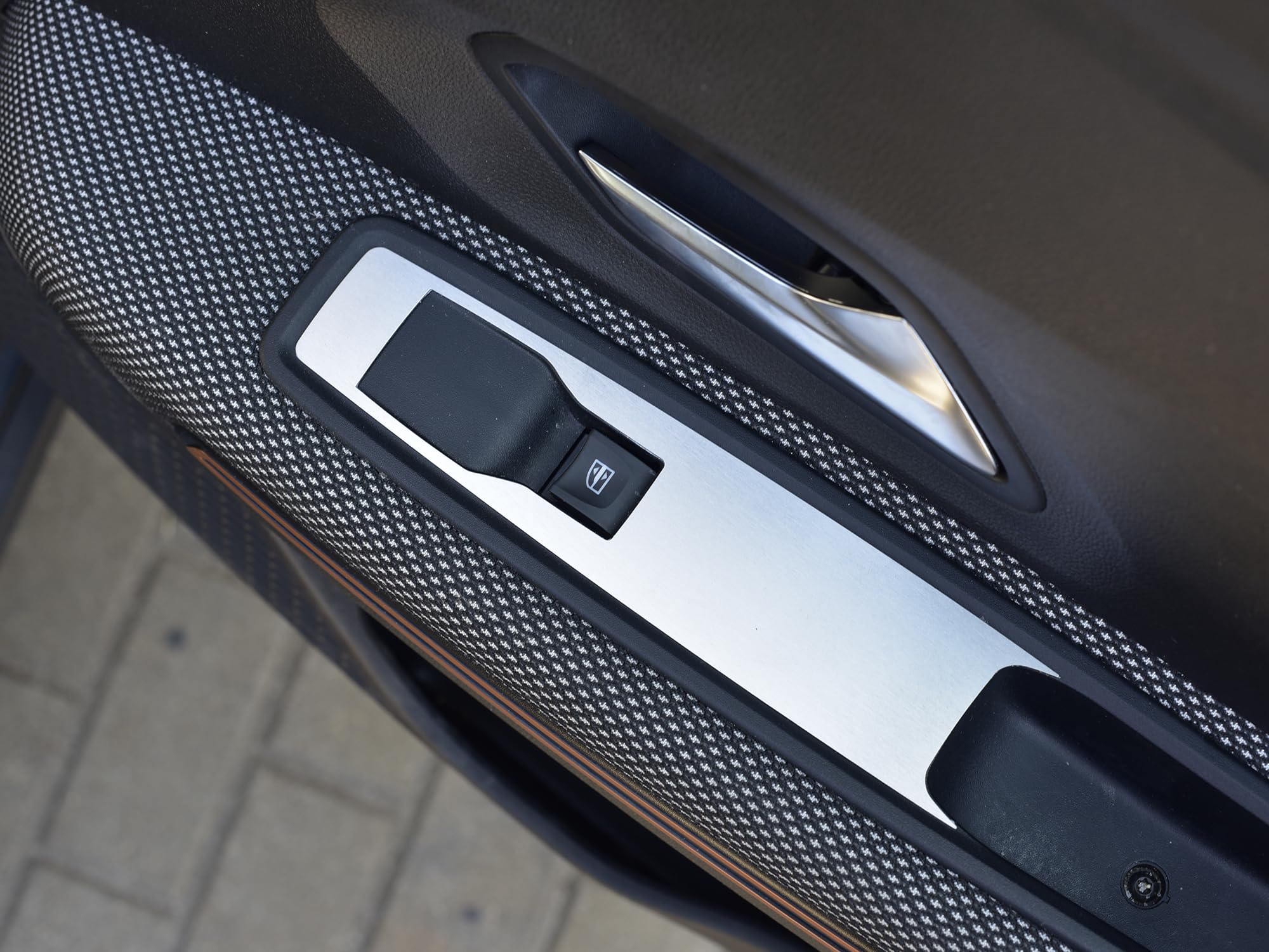 Stalen afdekking voor 2021 Sandero/Sandero Stepway/Jogger | 3 stuks roestvrijstalen kentekenplaten frame metaal geborsteld interieur decoraties tuning accessoires