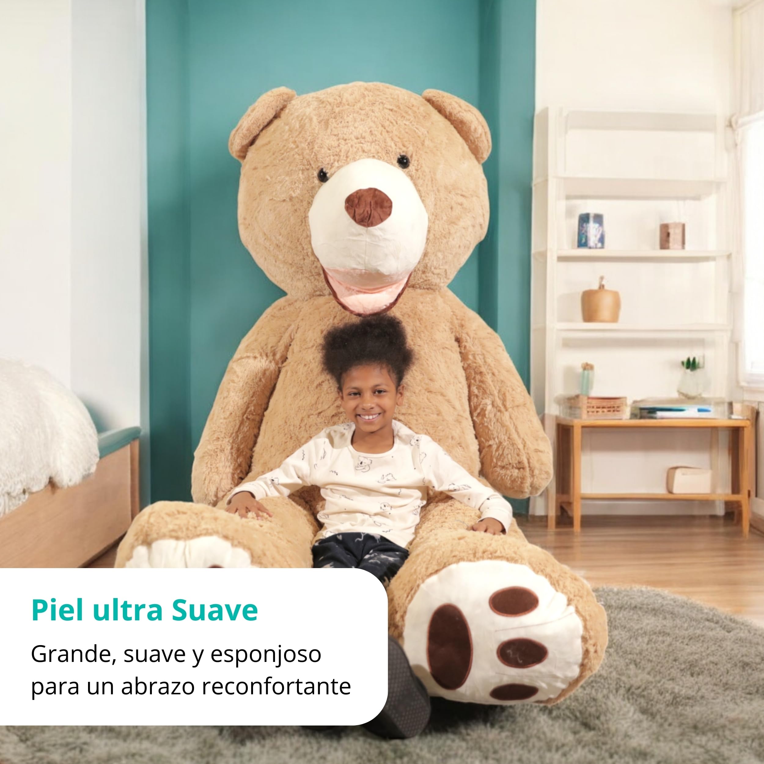 bananair - Oso Peluche Gigante 260 cm - Fabricado en Francia, Certificado CE - Ultra Suave y Esponjoso, Peluches Grandes de 130 a 340 cm, Abrazos Asegurados para Cumpleaños y Otras Celebraciones
