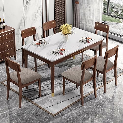 Miniatura 6 de Genina Fundas de asiento impermeables para sillas de comedor, fundas de asiento elásticas para sillas de comedor, extraíbles y lavables, fundas de