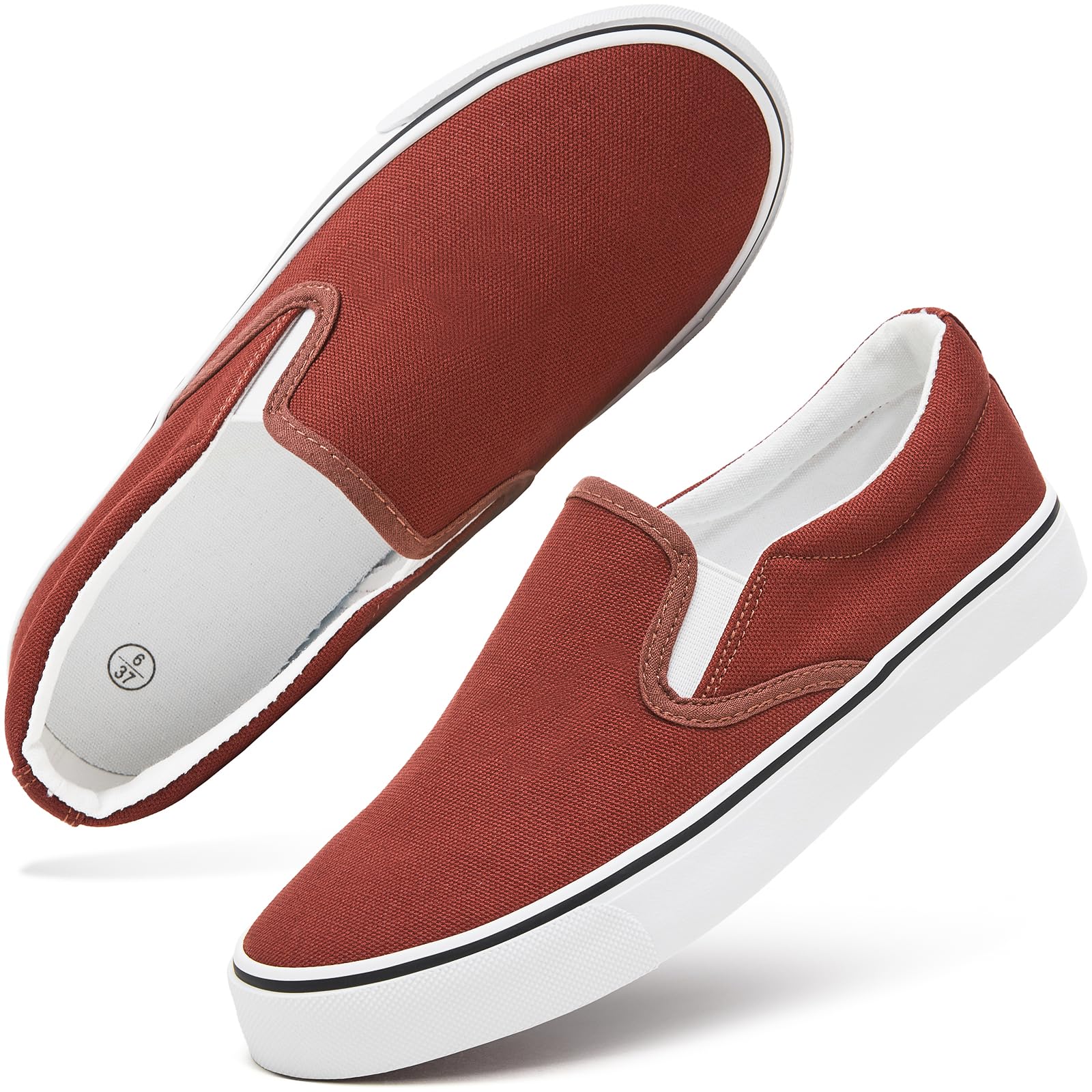Women's Canvas Slip On Sneakers Non Slip Loafers
