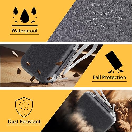 Miniatura 7 de co2CREA Estuche rígido de repuesto para impresora Fujifilm Instax Mini Link 3 2 1 (funda blanca ceniza + interior blanco)