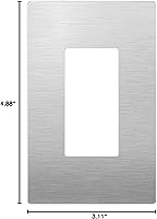 Vista 10 de LIDER Placa de pared metálica decorativa, resistente a la temperatura y al impacto, acero inoxidable 430, cubierta sin tornillos, mejora